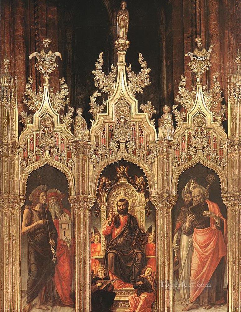 聖マルコの三連祭壇画 1474 バルトロメオ ヴィヴァリーニ油絵
